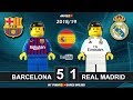 Barcelona vs Real Madrid 5-1 • El Clasico • LaLiga 2019 (28/10/2018) Goals ElClasico Lego Football