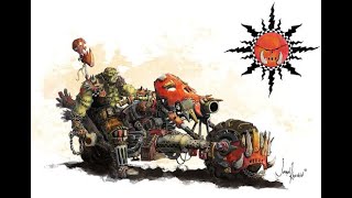 Orc warboss on bike - конверсия Варбосса Орков на Байке