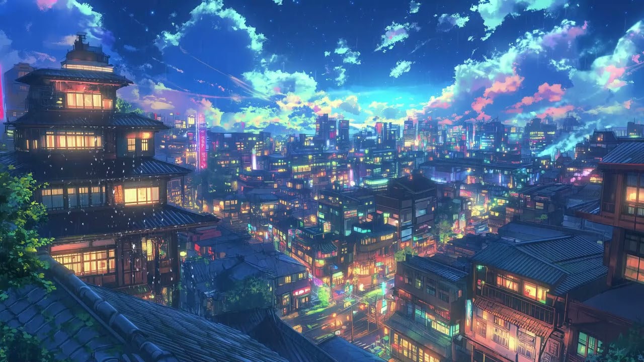 Raining In Osaka ☔️ 90's Chill Lofi ☕️ Study Music Lofi Rain Chillhop Beats
