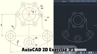 AutoCAD 2025  2D Modeling – Practice Exercise #5