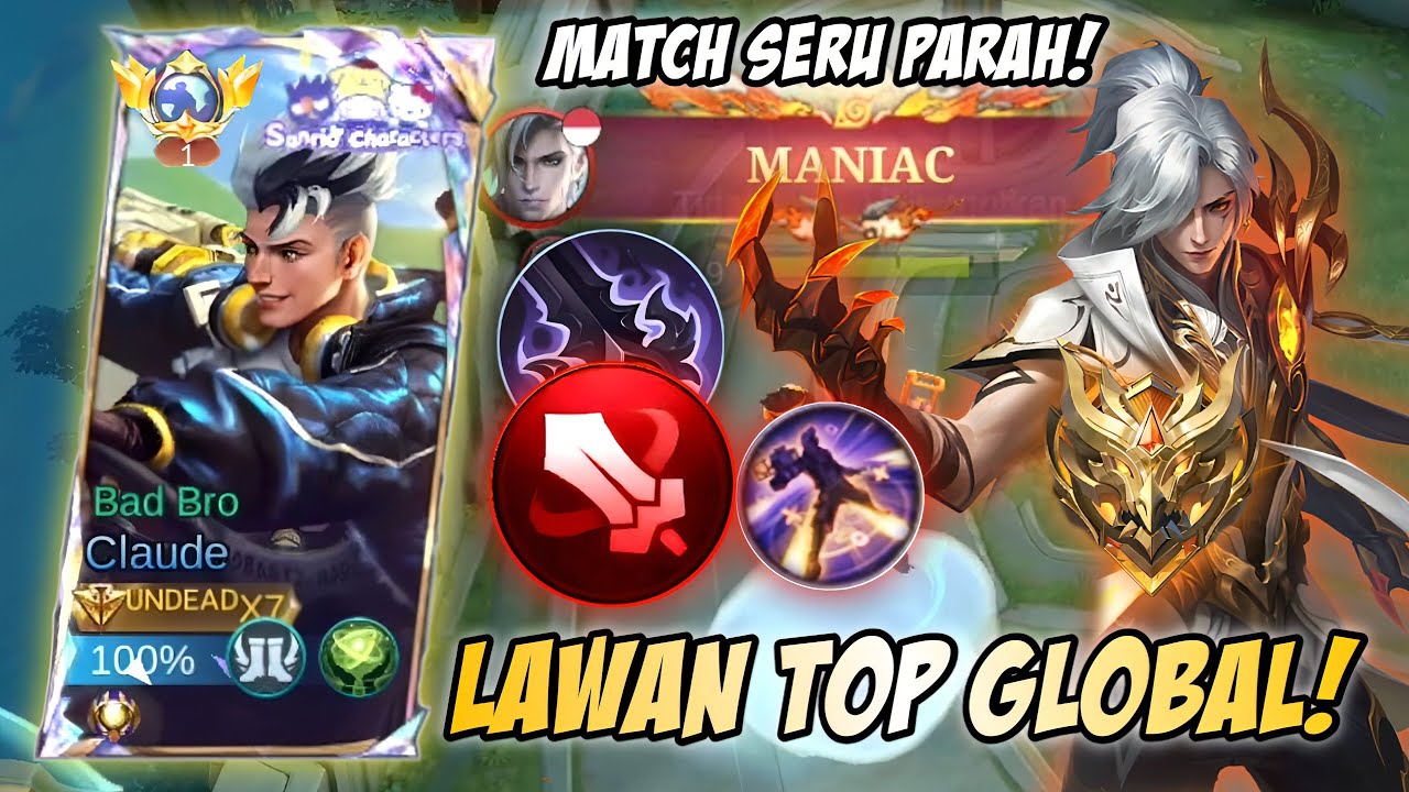 MENGERIKAN! NABRAK SULTAN TOP GLOBAL ASSASIN! DIBANTAI SAMPAI MANIAC! GIMANA CARA MENANGNYA? | MLBB