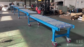 Cartons/boxes unloading portable gravity plastic roller conveyor