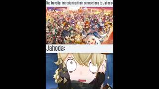 The Traveler introducing their connections to Jahoda: