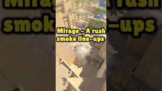 Mirage A Site Smoke Lineup | 3 Easy Smokes for A Rush😶🌫️ #counterstrike #csgo #smoke #lineups