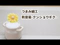 【つまみ細工】勲章菊（クンショウギク）　How to make kanzashi petals flower つまみ細工の作り方