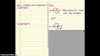 7-1 Multiplying Monomials