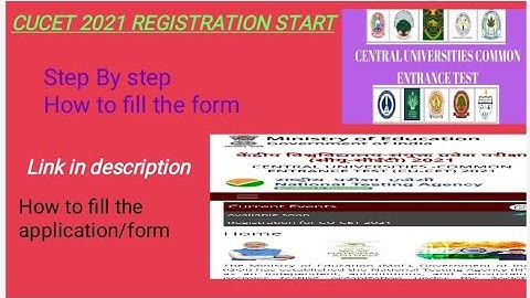 How to fill the application form of cucet 2021      #cucet    #registrationstart