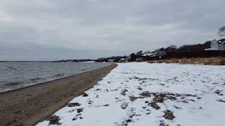 Drone over Barrington beach Rhode Island mavic mini