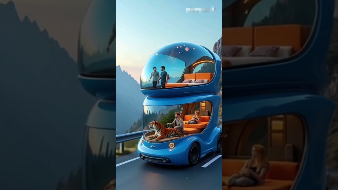 Luxury Futuristic Mobile Home Car | Double Decker Smart Concept Vehicle