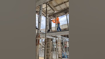 Technical Install panel column formwork of house