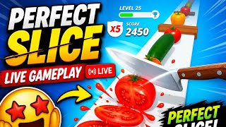 Perfect Slices Fruits Cutting Gameplay Live #live #shorts #shortsfeed #perfectslices screenshot 4