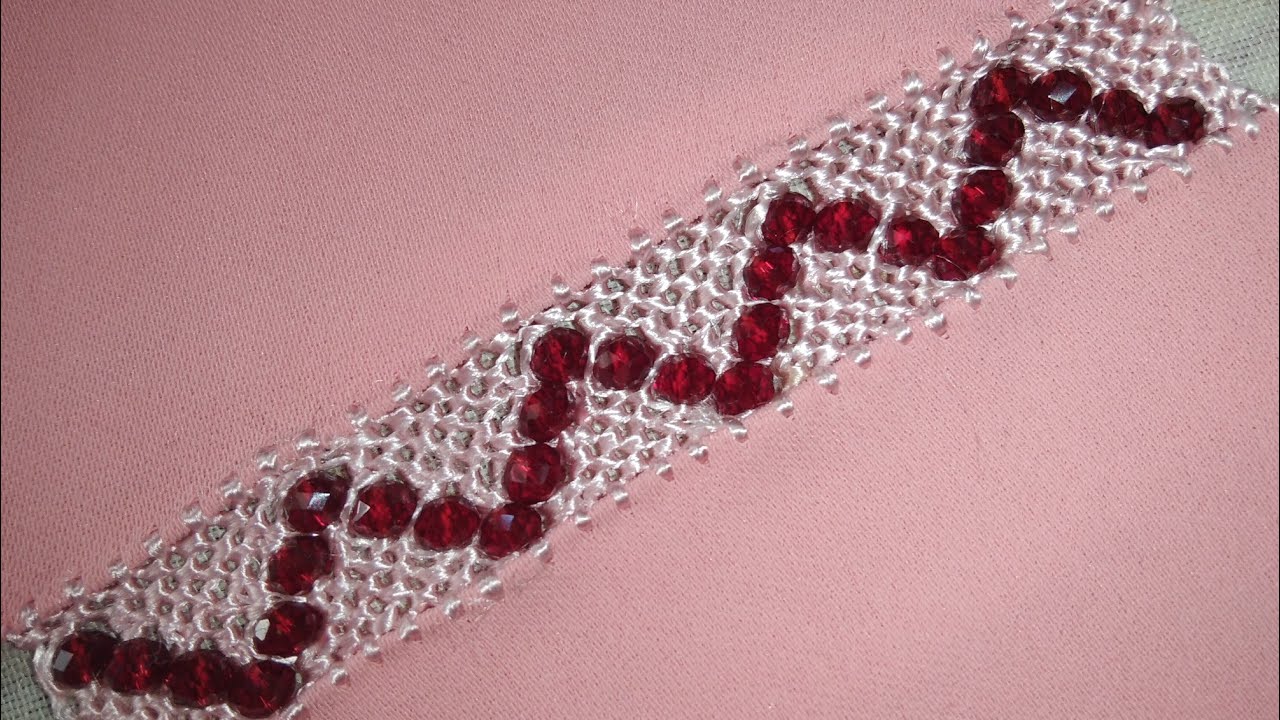 تعليم الراندة زيكزاك بالعقيق خفيف للمبتدئات 💓 مع أم محمد 🤗👍🔔👉🌹🌹