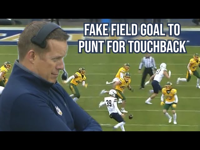 Montana State run the fake-field-goal punt for a touchback play, a breakdown
