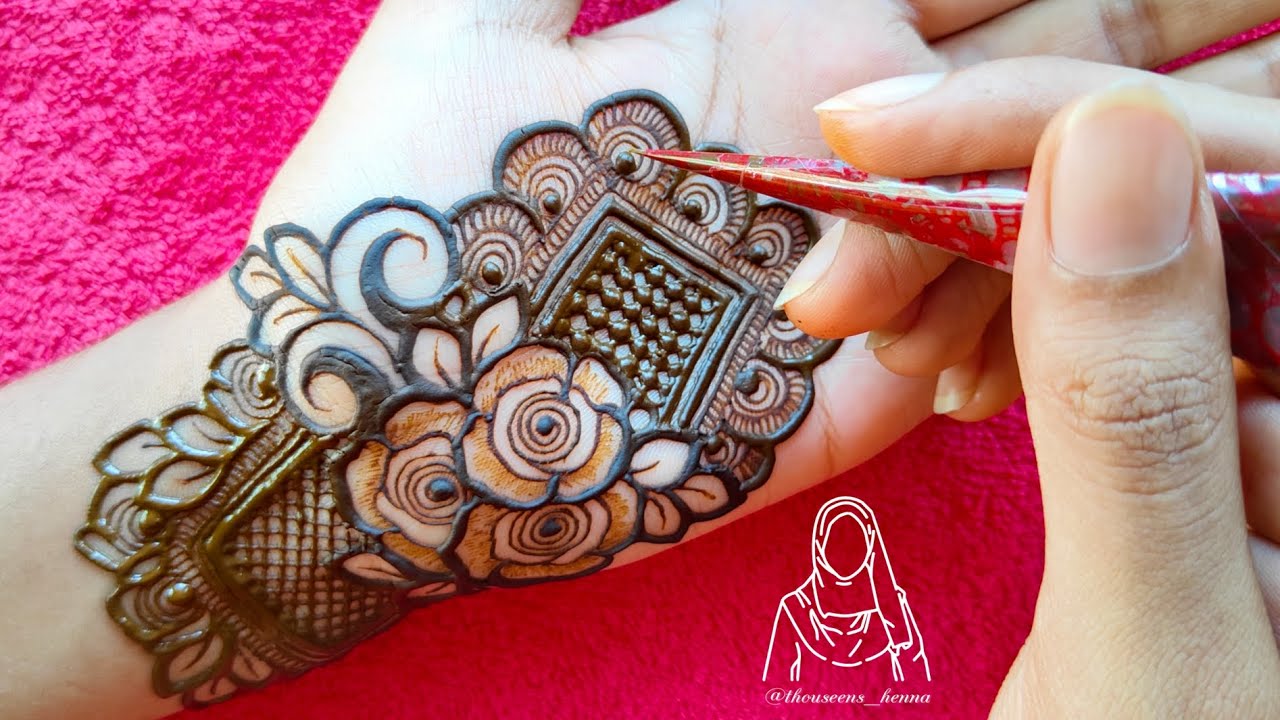 very Beautiful Unique Floral Palm Henna Design || Latest Beautiful Palm ...