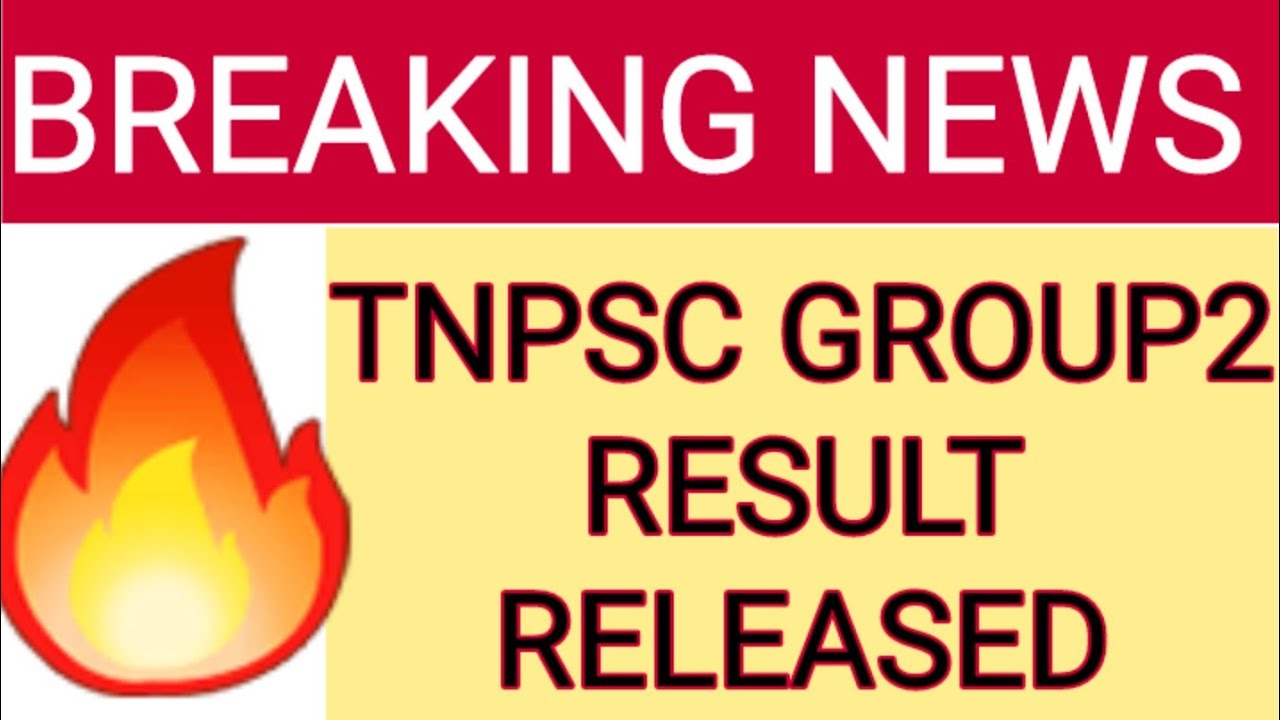 🔴😱 TNPSC GROUP2 RESULT RELEASED 🤩💯 BREAKING NEWS 💥