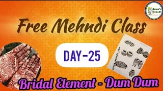 Free Mehndi Class|Online Class|With Certificate|Henna|Mehndi|Mehandi|Bridal Mehndi|Dum Dum Patterns