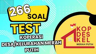 SOAL TEST MANAJER KOPERASI DESA KELURAHAN MERAH PUTIH (KDKMP) 2026 . TERLENGKAP DAN TERUPDATE
