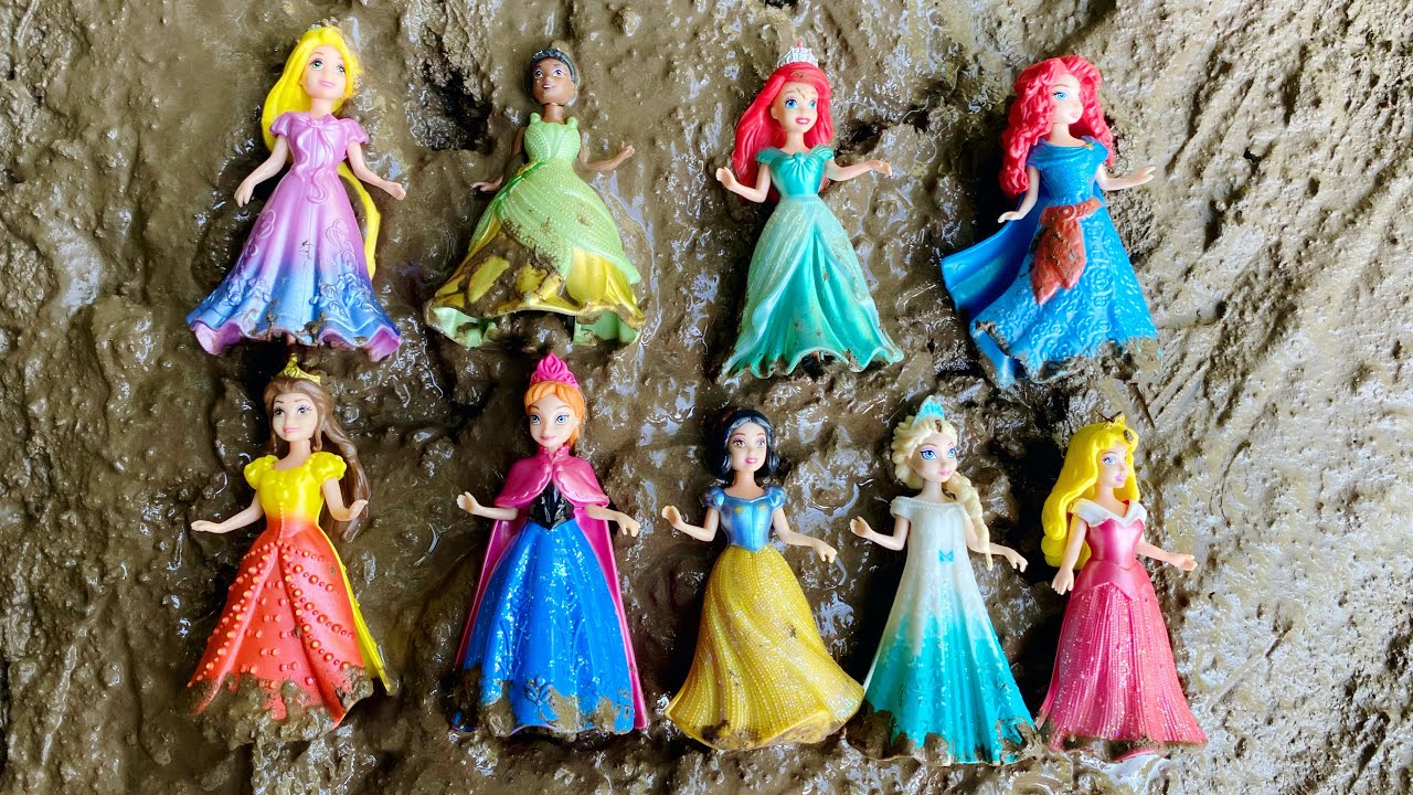 Satisfying ASMR Cleaning! Help Elsa, Anna & Ariel Get Clean Again