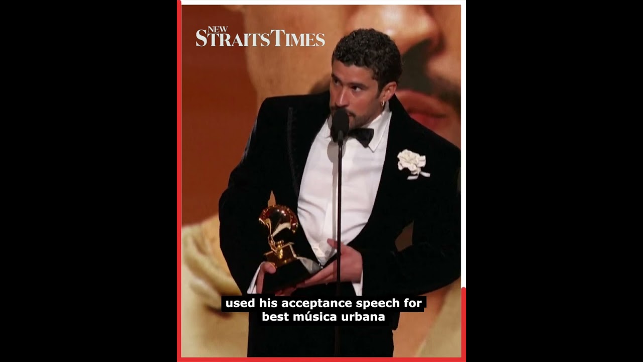 Bad Bunny tells Grammys crowd 'ICE out' in fiery acceptance speech