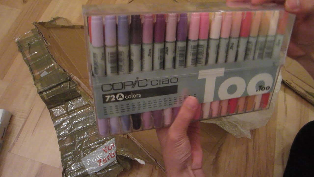 Copic Ciao Markers 72 Set A Unboxing - YouTube