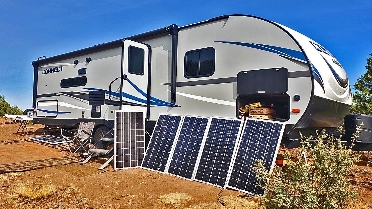 full solar travel trailer