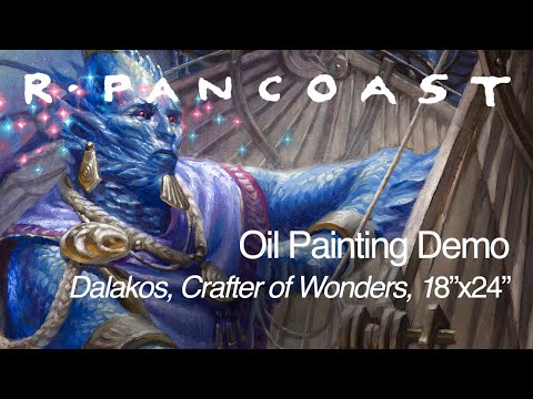 Dalakos, Crafter of Wonders (MtG card illustration) oil on canvas 18"x24"