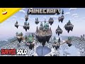 Jai construit un village volant sur minecraft en survie 