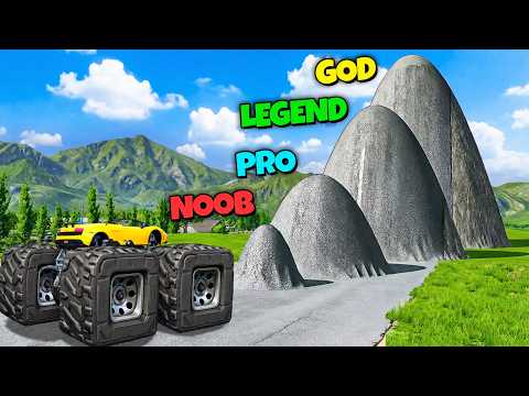 HOW FAR CAN A HUGE MONSTER TRUCK DRIVE OVER A GIANT BULGE IN GTA 5?