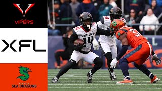 Vegas Vipers vs Seattle Sea Dragons Full Game XFL 2023 Week 10