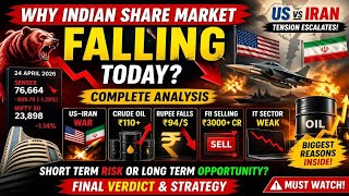 “Sensex -1000 Points 😱 Market Kyun Gira? US-Iran War + Oil Crisis + Rupee fall Explained #latestnews