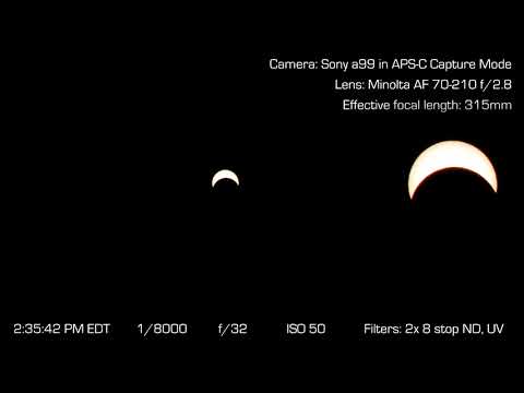 Partial Solar Eclipse Timelapse - Saratoga Springs, NY - August 21, 2017
