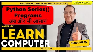 Mastering Python Series() Programs part-1