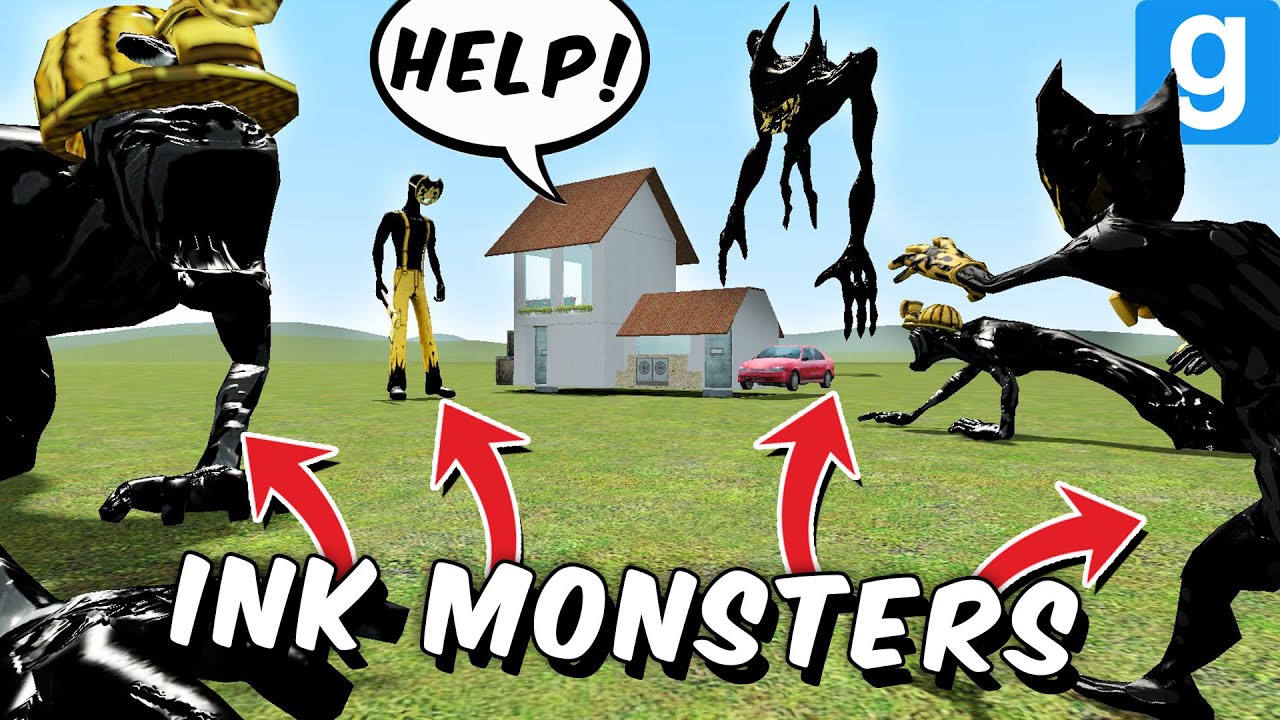 BENDY INK MONSTERS vs DESTRUCTIBLE HOUSE?! (Garry's Mod Sandbox)