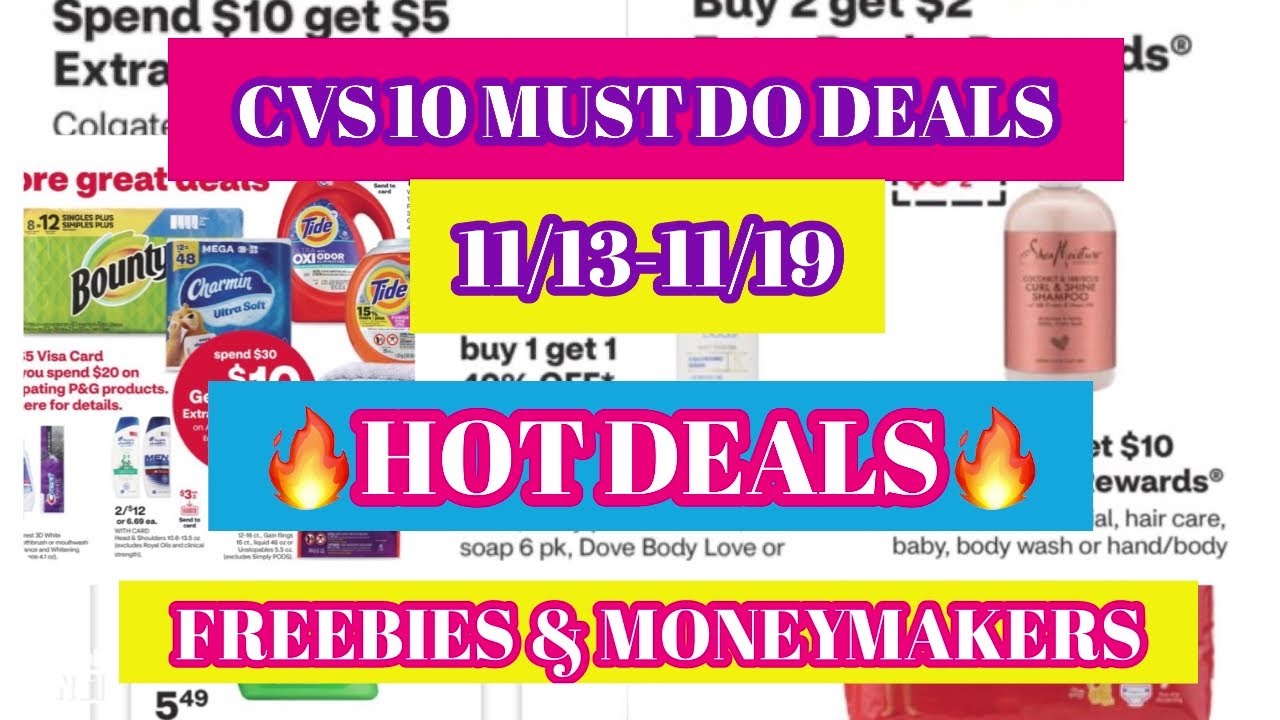 CVS 10 Best Deals 11/1311/19 Free Oral Care,Feminine Care1.00