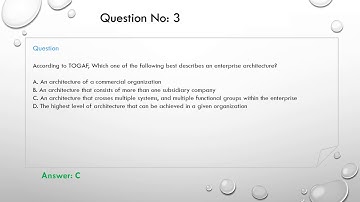 TOGAF exam questions