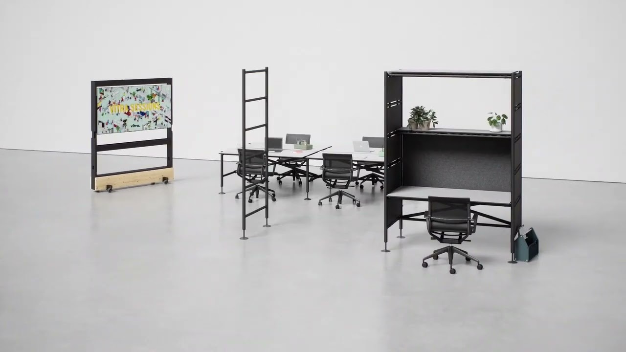 VITRA's modular 'comma' system enables hybrid offices with countless layouts
