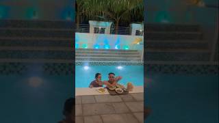 पूल साइड इवनिंग वाइब्स ✨ | Mini Vlog• Night Swim &amp; Relaxation  #HomePool #MiniVlog #RelaxingNight