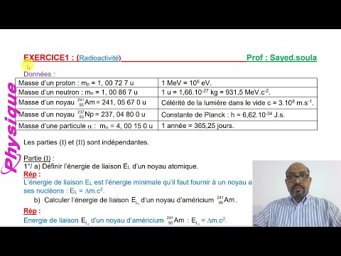Radioactivité (correction exercice)