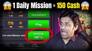 OMG 😱 NEVER SEEN THIS BEFORE!! 1 Daily Mission = 150 CASH 💸 8 Ball Pool GamingWithK screenshot 5