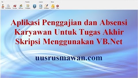 aplikasi program sistem informasi penggajian dan absensi karyawan pegawai untuk tugas akhir skripsi