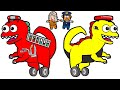 はたらくくるまと恐竜のうた♪出動!ティラノサウルスレックスレスキュー隊!つーちゃんとボビーくん♪