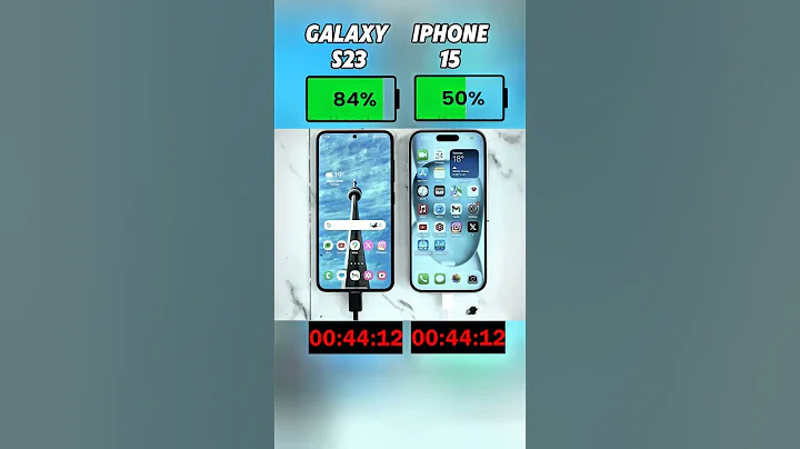 Galaxy S23 vs iPhone 15 ⚡Charging Test – Who's the Real Fast Charger? 🚀#shorts #viralvideo