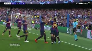 Messi banana free kick ; bar vs psv ...