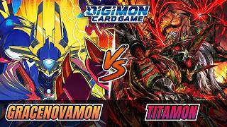 GraceNovamon TS Vs Titamon (Titans) TS | BT25 Feature Match | Digimon Card Game & TCG