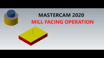 MASTERCAM 2020 : MILL FACING OPERATION & MACHINE SETUP