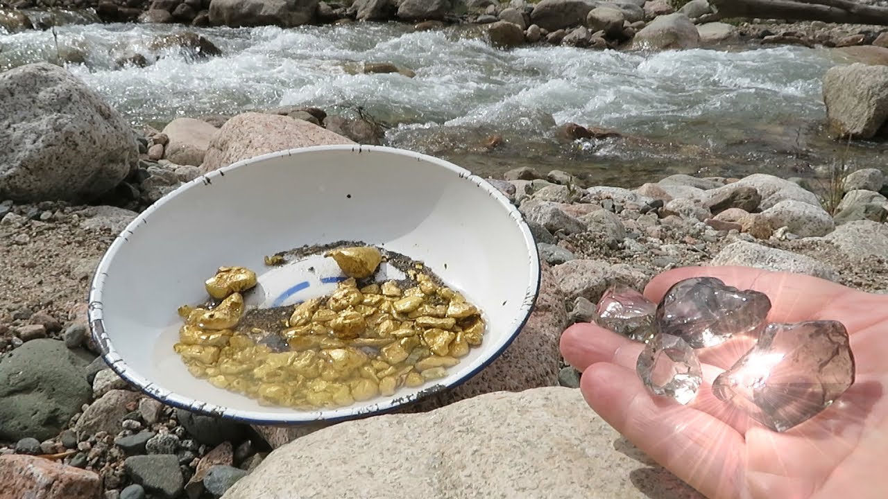 Diamond Mountain River! Search for gold and diamonds - YouTube