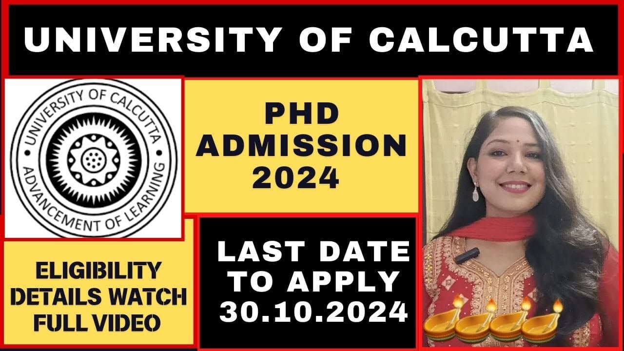 Calcutta University PhD Admission 2024 | CU PhD Admission 2024 In ...
