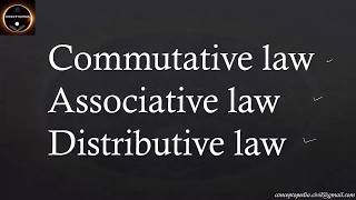 (Hindi)Commutative, Associative & Distributive law