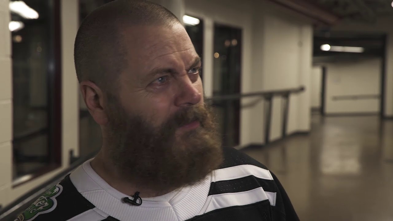 Nick Offerman visits the United Center | Chicago Blackhawks