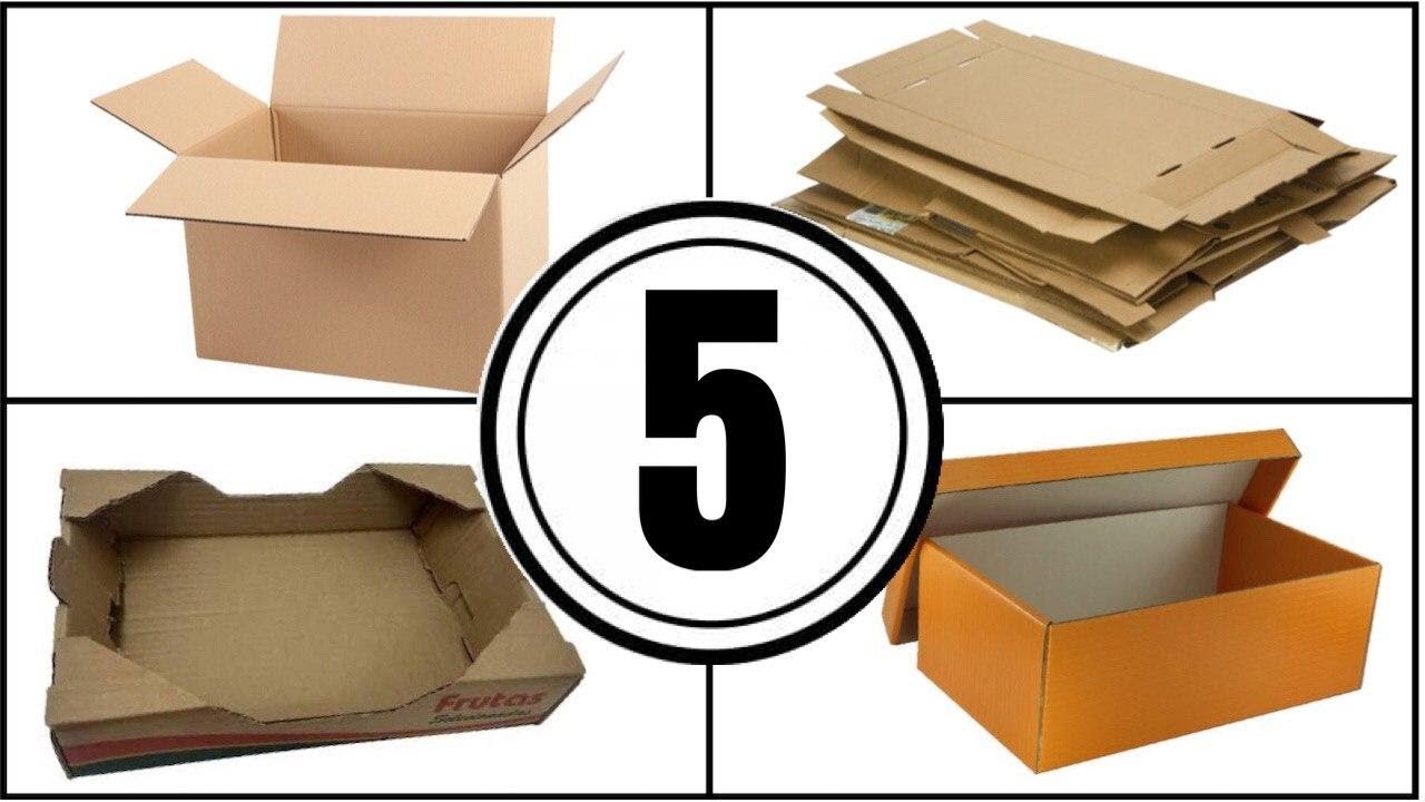 5 CARDBOARD BOXES CRAFTS YouTube